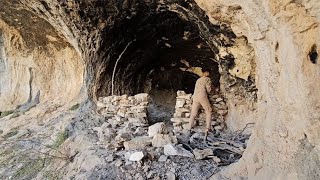 Climbing to the top of the mountain I came across a spacious cave which was transformed [upl. by Travis]