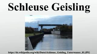 Schleuse Geisling [upl. by Bocaj]