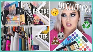 COLOURFUL Eyeshadow Palettes 🔪 ORGANIZE AND DECLUTTER MY MAKEUP COLLECTION 😏 [upl. by Lorna]