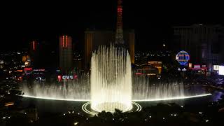 Fountains of Bellagio  The Star Spangled Banner fountain view room [upl. by Arorua]