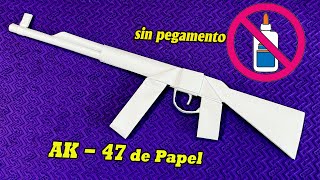 Origami Armas Ak47  Cómo Hacer Pistola De Papel Sin Pegamento [upl. by Elena]