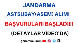 2024 Jandarma Astsubay ASEM başvuruları başladıDetaylar videoda [upl. by Ennairoc879]