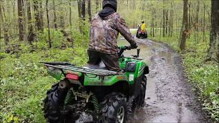 ATV Muddy Trail Riding With Lots Of Water [upl. by Llemart682]