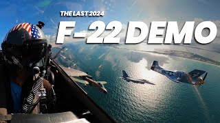 F22 Raptor Demo  Aerial Cockpit Footage  RAZZs Last Demo  Stuart Airshow 2024 [upl. by Llenroc]