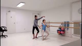 Ballet Perfecting movements in class germany munich ballet balerina ballerina sport üben [upl. by Noit]