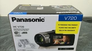 Panasonic HCV720  Unboxing amp first look [upl. by Midan]