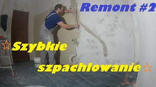 ☆Szybkie szpachlowanie☆Jak wyrównać ścianę gipsem szpachlowym☆Równanie ściany☆Cekol GS100☆ [upl. by Edward]