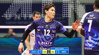 Ran Takahashi DESTROYED Lube in Italian Volleyball League 2024 [upl. by Aerdnaed12]