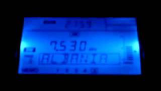 7530 KHz The beautiful interval signal of Radio Tirana English Service [upl. by Chladek]