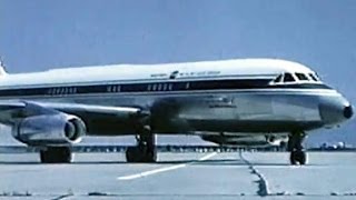 NASA Convair CV990A Galileo  quotTakeoff Moffett Fieldquot  1965 [upl. by Eelarual792]