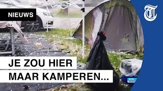 Vakantie verpest door noodweer bij Gardameer [upl. by Ihcas443]