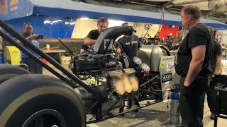 NHRA Top Fuel Dragster WarmUps Throttle WHACKS [upl. by Adnilg]