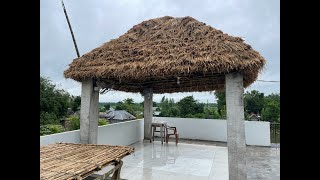 How To Thatch a Roof in Village HomeTown 2021  How To Build a Thatch Roof Using Rice Straw [upl. by Anirehtac66]