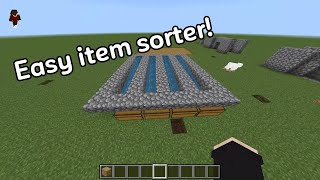 THE EASIEST ITEM SORTER FOR MINECRAFT yes its a tutorial [upl. by Jilleen]