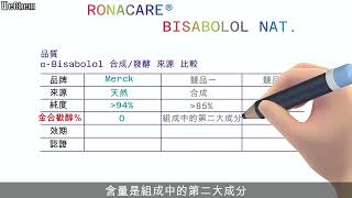 RONACARE® BISABOLOL NAT  天然紅沒藥醇  αBisabolol [upl. by Adey784]