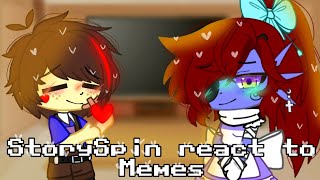 StorySpin react to memes  Undertale AU  LinksCredits in the description [upl. by Barret]