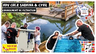 bassin de Sabrina amp Cyril  installation dun combi next Filtreau changement de filtration bassin [upl. by Sivam]