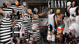 Prisoners Bosses vs All Bosses  Granny Animation Full Gameplay [upl. by Atteuqaj]