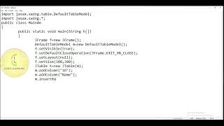 Java  Swing class JTable insertRow  CodeLearning [upl. by Higgs]