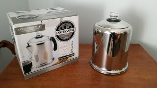 Farberware 50124 Classic Yosemite Stainless Steel Coffee Percolator  Coffee Percolator Review [upl. by Ardnassak]