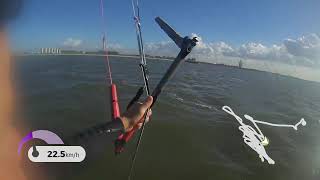 Kitefoil session 135 OR Rise 8m SABFOIL M93 W909 S395 Kiteloop [upl. by Haldi]