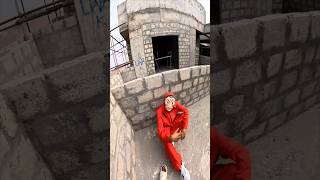 Moneyheist got crazy parkour running 😂parkourfreerun rooftoop shortslife [upl. by Nai]