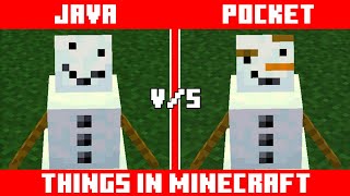 Java VS Pocket Edition Things In Minecraft [upl. by Ja]