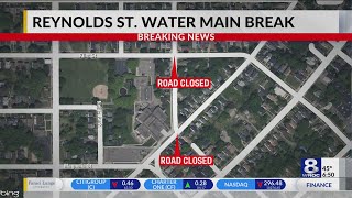 Water main break on Reynolds Street impacts school RCenter [upl. by Dulcine]