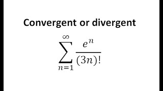 series en3nconvergent or divergentratio testhow to determine convergent and divergentshorts [upl. by Sarkaria76]