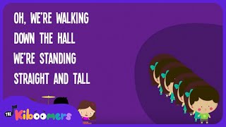 Hallway Line Up Song Lyric Video  The Kiboomers Preschool Songs amp Nursery Rhymes [upl. by Shultz]