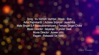 Iru Vizhiyin Vazhiye  Tamil Romantic Song  Spb amp Chitra [upl. by Hpotsirhc]