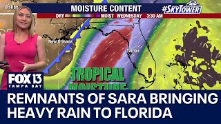 Remnants of Sara bringing heavy rain to Florida this week [upl. by Yvaht]