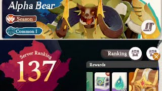 AFK Journey Dream Realm New Alpha Bear Rank 137Top 105 as F2P and New Promo Codes [upl. by Yves89]