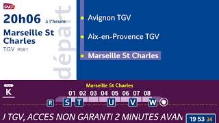 Annonce TGV FrancfortMarseille à Lyon PartDieu [upl. by Jolee]