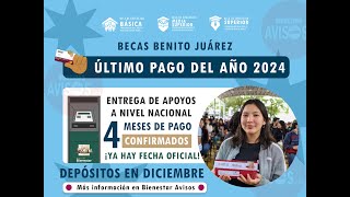 ¡Montos confirmados para diciembre Entrega de 4 meses de apoyo en un solo pago para estos alumnos [upl. by Sjoberg47]