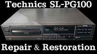 Technics SLPG100 1991 CD player not reading discs repair and restoration [upl. by Hgieliak]