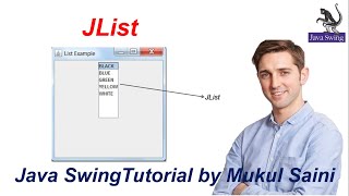 511 Java Swing Tutorial  JList in Java part1  static List [upl. by Adirf43]