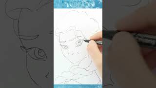 comment dessiner la reine des neiges  how to draw frozen  Elsa [upl. by Elurd508]