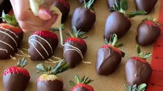 Easy chocolate dipped strawberries drizzle Part 2 [upl. by Stricklan]