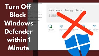 Block Windows Defender in Windows within 1 minute [upl. by Jeff]