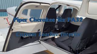 PA32 Cherokee Six Custom Leather Interior [upl. by Poppo]