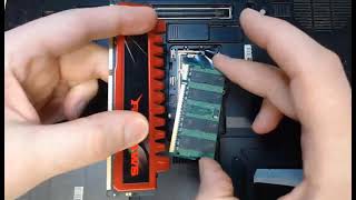 video demonstration on how to install ram SODIMM in a laptop [upl. by Pendleton]