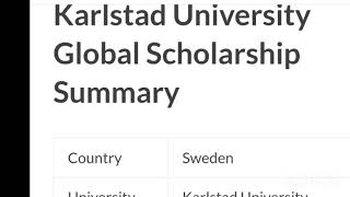 Karlstad University Sweden Master Scholarship  Sweden studyabroadforpakistanistudents [upl. by Areic]