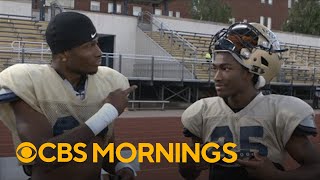 Gallaudet football players communicate with sign language [upl. by Halullat]