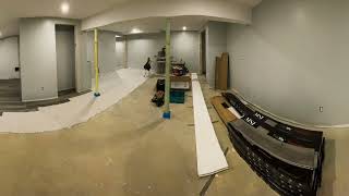 Basement vinyl plank flooring flooring vinylfloor vinylflooring basement finishcarpentry [upl. by Kaete883]