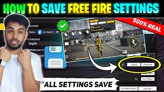 How To Save Settings In Free Fire  Free Fire Setting Save Kaise Kare  How To Save FF Settings [upl. by Saraann]