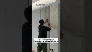 bamboo charcoal veneer Installation bamboo charcoal veneer Price interior wall panel factory wpc [upl. by Renaud]