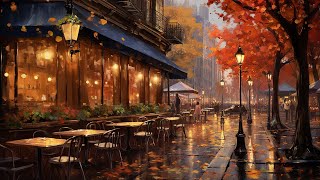 Rainy Jazz Music to Relax Study Work ☕ Warm Jazz Music amp Cozy Coffee Shop Ambience on a Rainy Day [upl. by Sassan491]