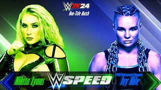 WWE Speed Week 3 ME Nikkita Lyons vs WWE Underground Champion Ivy Nile WWE2k24 [upl. by Etrem]