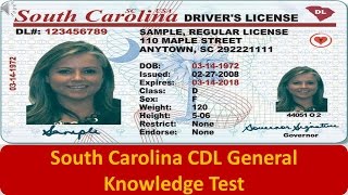 South Carolina CDL General Knowledge Test [upl. by Hawkins270]